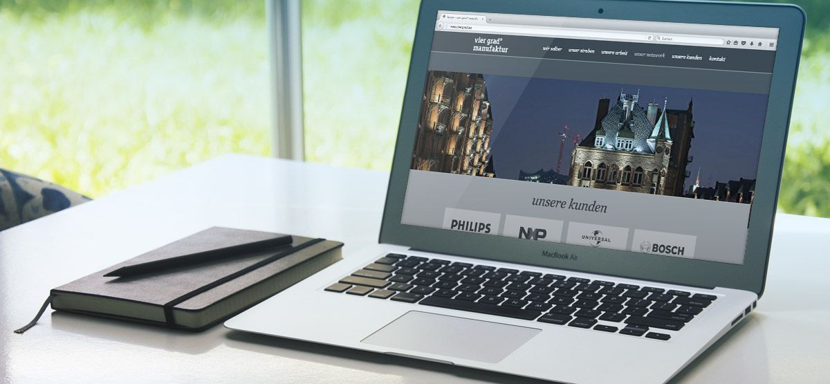 WOA Werbeagentur erstellt Homepage für Vier Grad Manufaktur